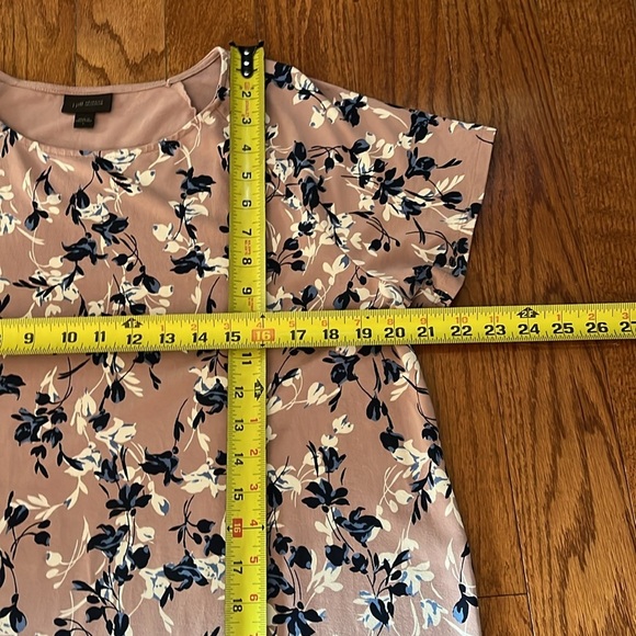 J. Jill A Line Dress Wearever Collection Jersey Midi Women L Dusty Rose Floral - Picture 8 of 10